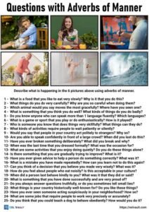 questions with adverbs of manner