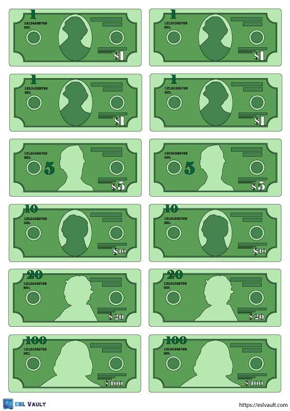 free play money printable