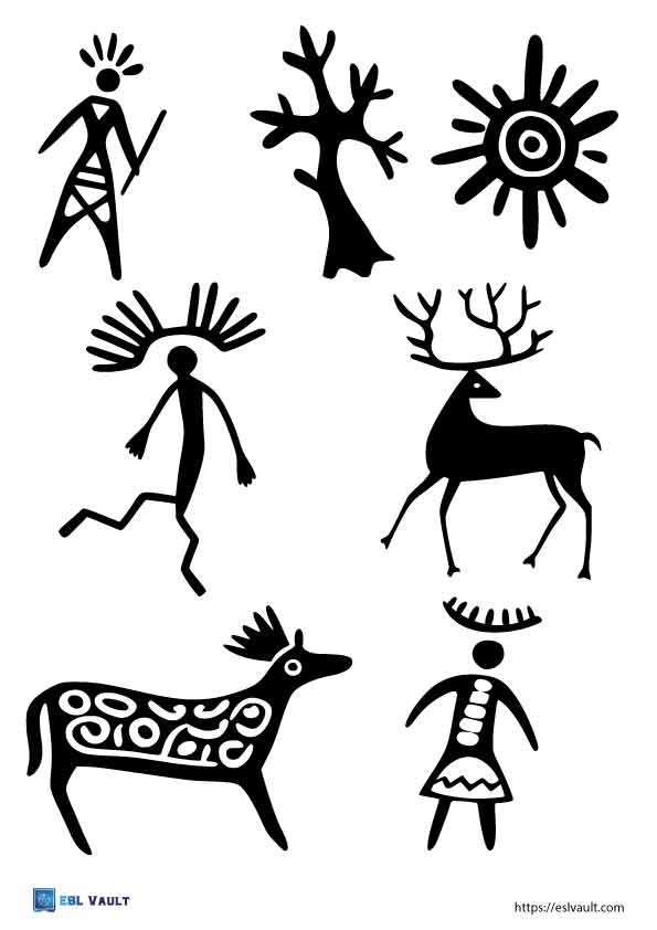 free printable cave paintings templates