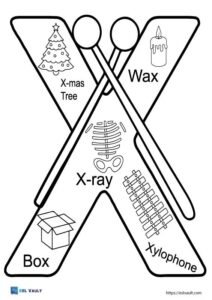 free printable letter x coloring pages