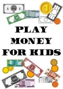 free printable play money for kids