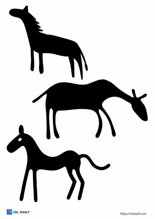 horse cave painting templates