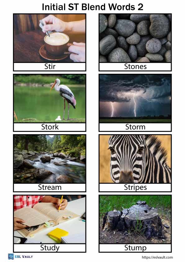 initial st blend words with pictures pdf