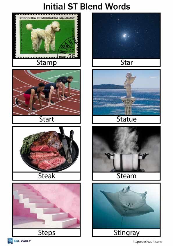 initial st blends words with pictures