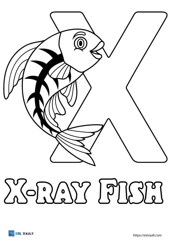 letter x coloring sheet for preschool