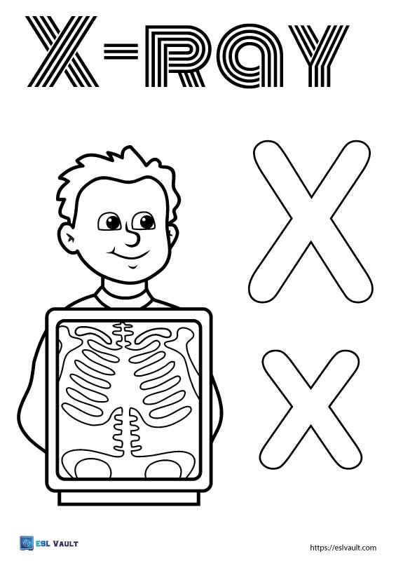 letter x coloring pages for preschool