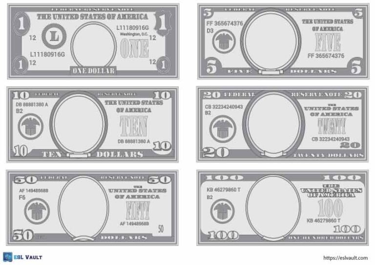 play money printable for kids