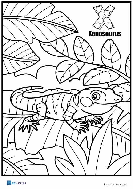 printable letter x coloring page for kids