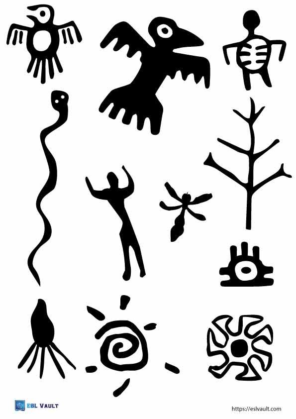 printable cave art symbols