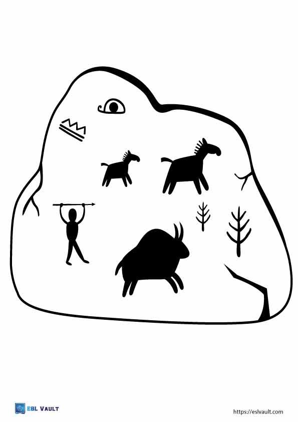 printable cave painting on a rock pdf