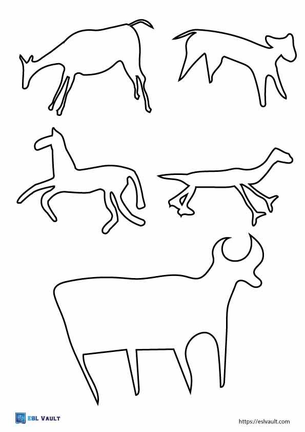 printable cave painting stencils