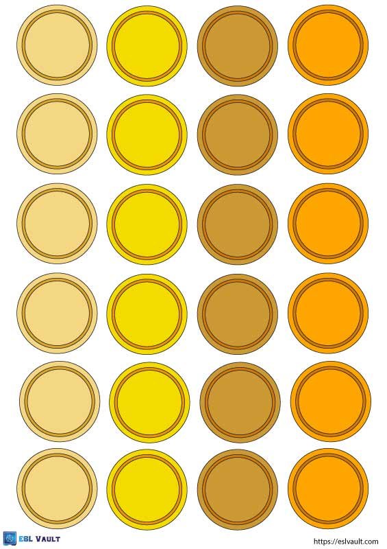 printable kids play money coins