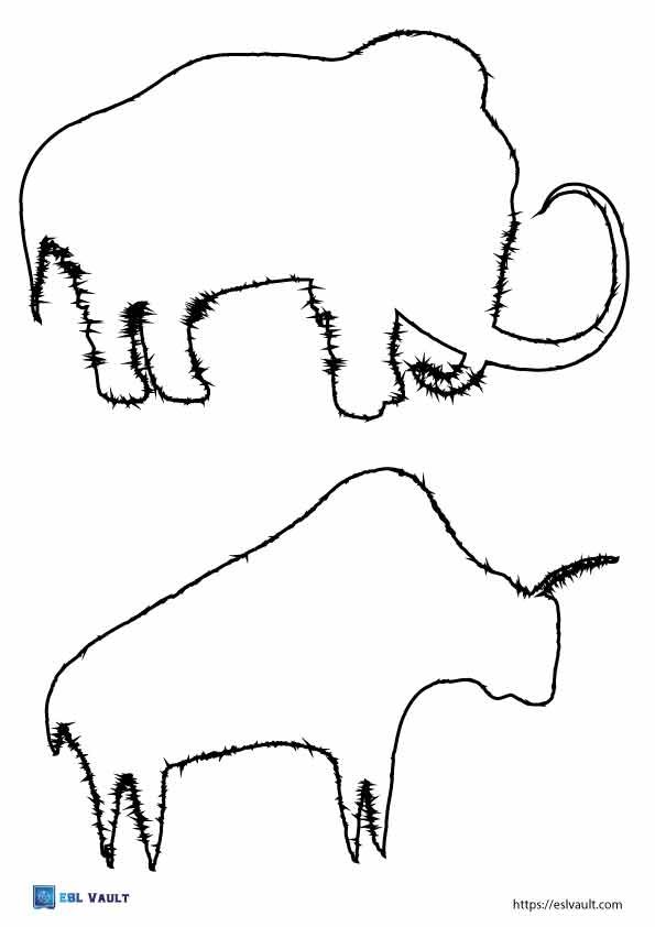 printable prehistoric animal art