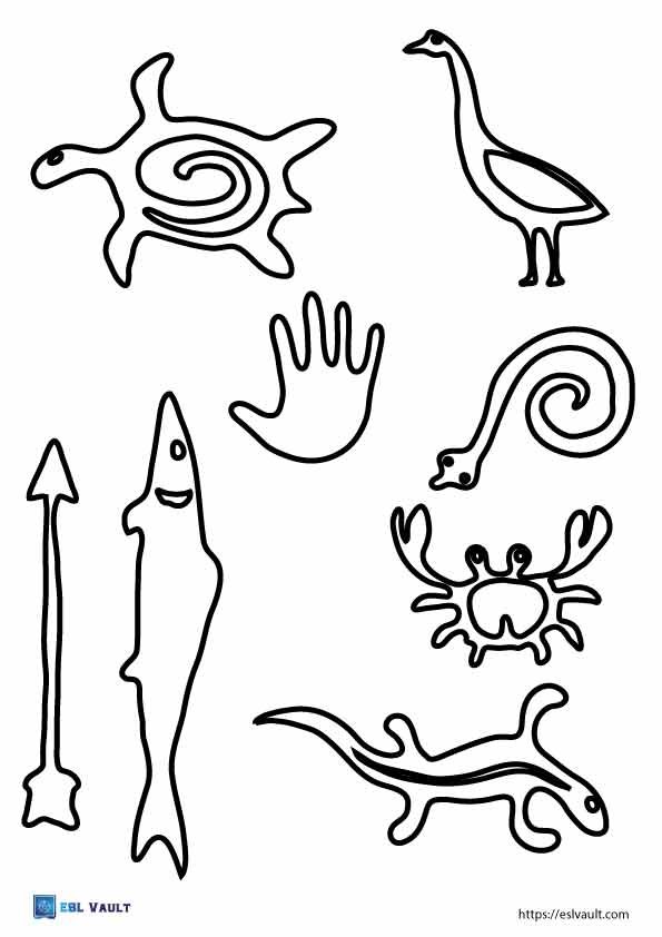 stone age cave painting outlines pdf