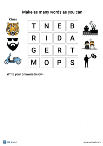 13 free printable boggle word puzzles - ESL Vault