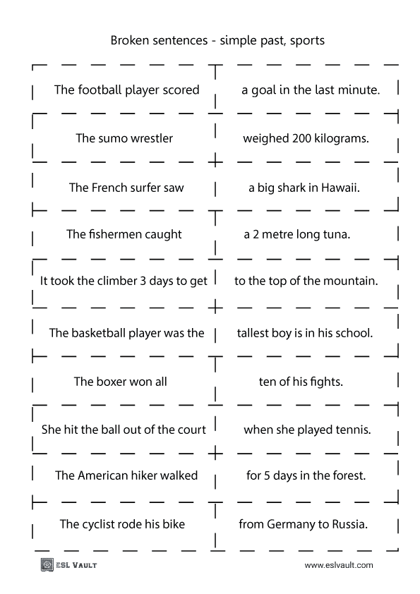 broken sentences about sport