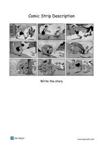 A comic descri[tion handout for ESL learners