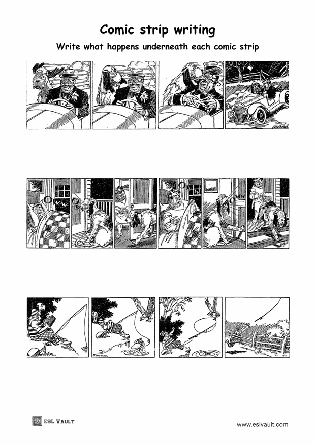 comic strip writing for ESL study
