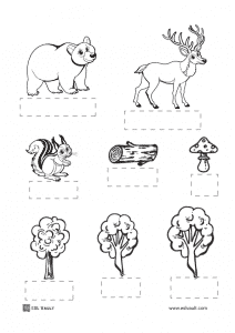 forest animal diorama printables 1