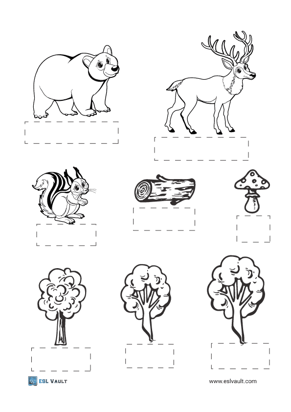 forest animal diorama printables 1