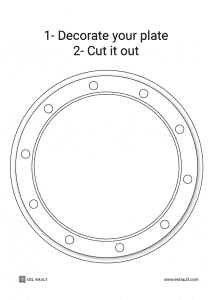 A plate for a kids food craft activity.