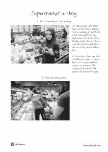supermarket writing