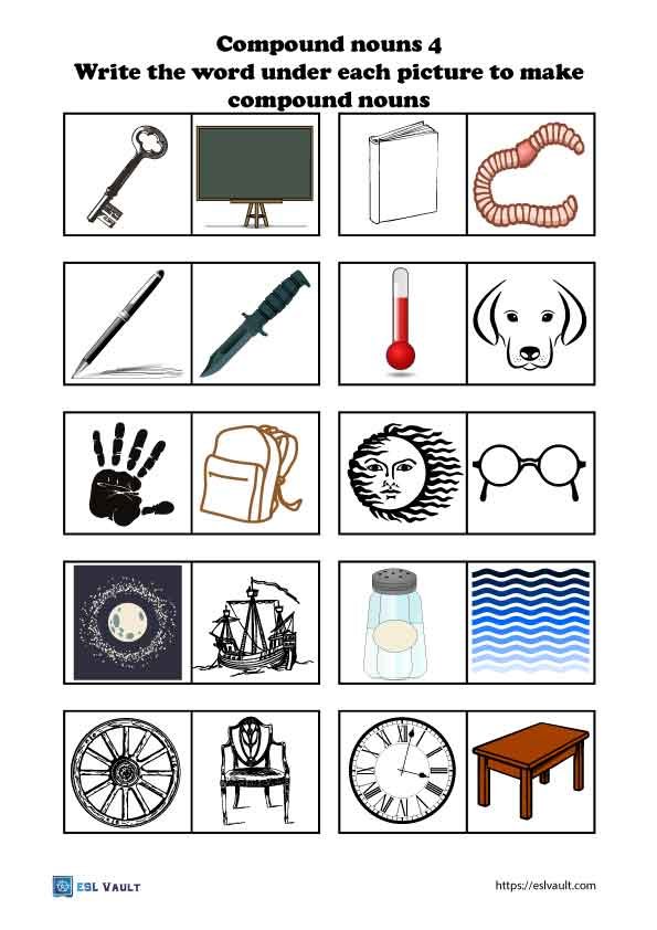 English compound noun worksheet