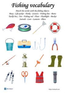 fishing vocabulary worksheet for English study