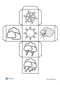 printable activity dice with weather pictures