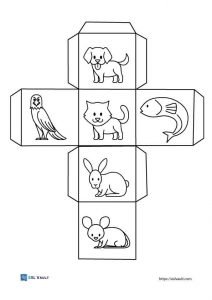 printable activity dice with pet pictures
