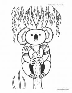 aboriginal art colouring pages - koala