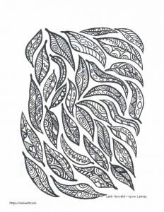 aboriginal art colouring pages - leaves