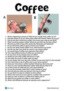 coffee conversation questions for English