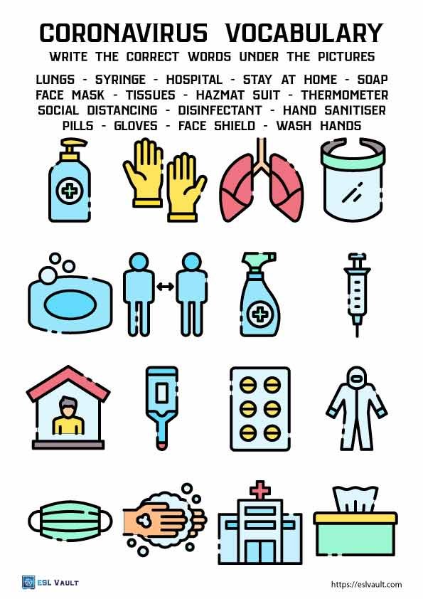 coronavirus vocabulary worksheet