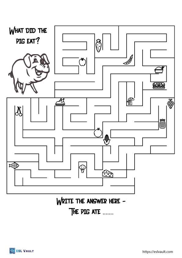 free printable esl mazes for kids esl vault