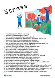 conversation questions about stress for ESL