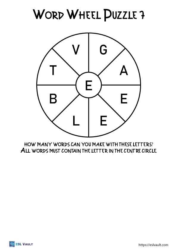 free printable word wheel puzzle 7
