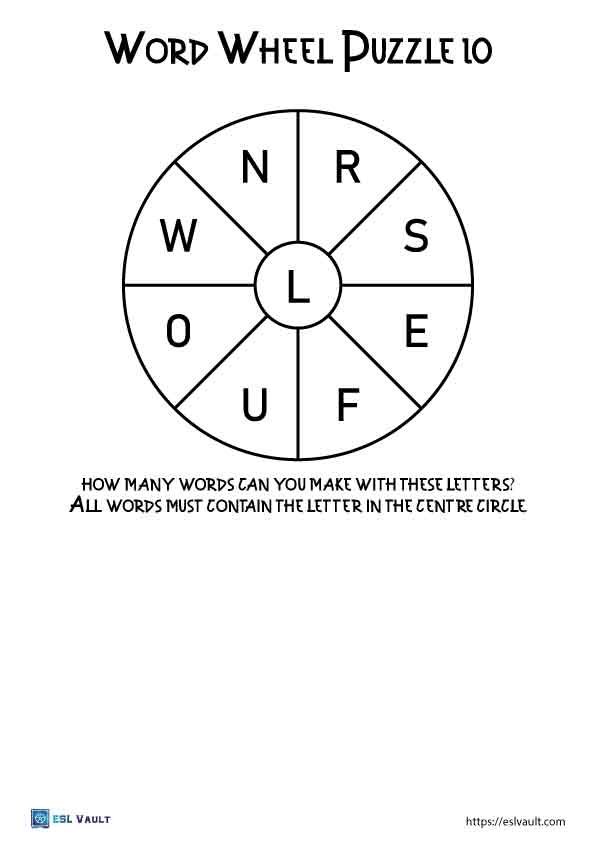 free printable word wheel puzzle 10