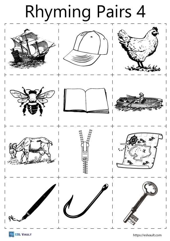 pairs of rhyming words cards 4