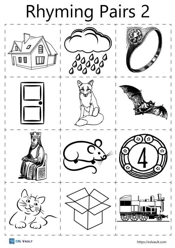 pairs of rhyming words worksheet 2