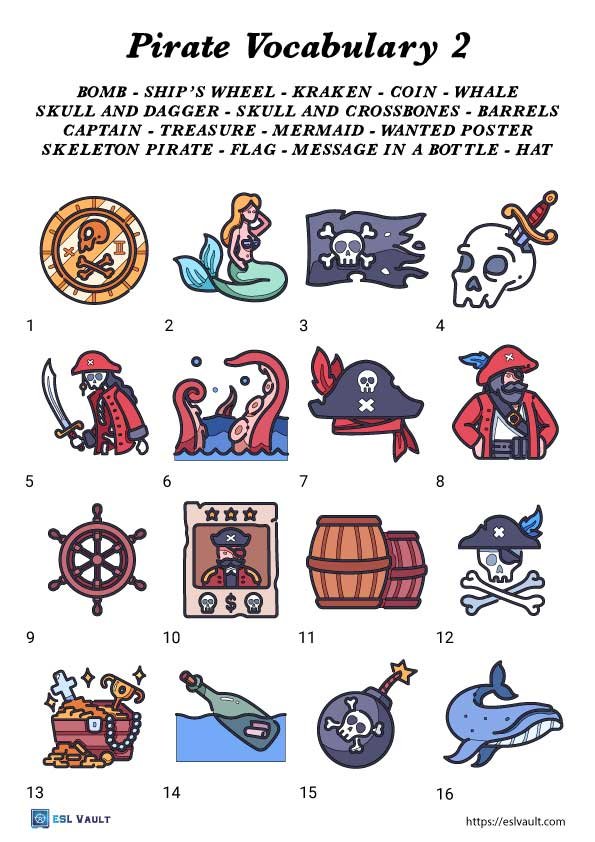 pirate vocabulary worksheet pdf