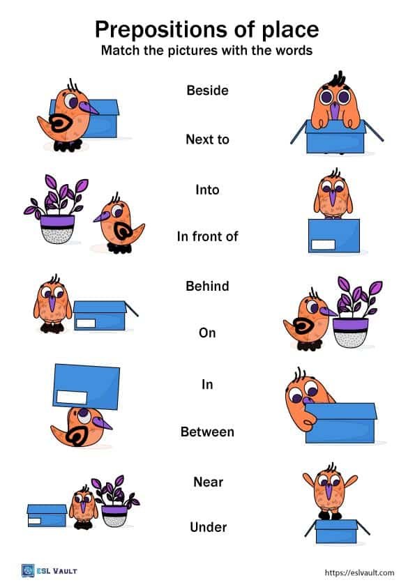 prepositions of place exercise