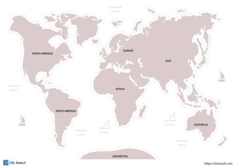printable world map worksheet