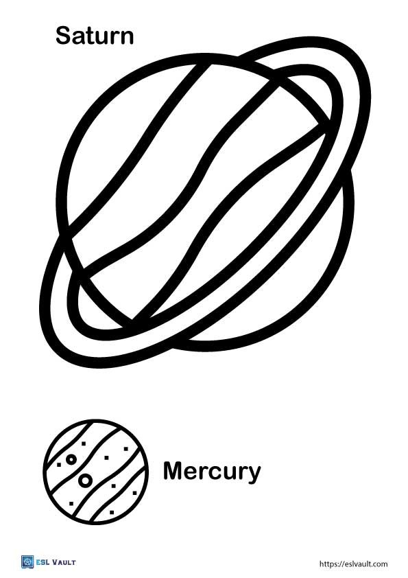 solar system mobile printable sheet 2