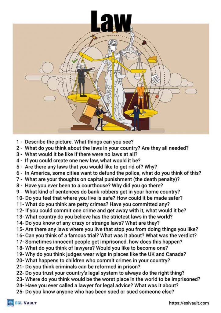 25 law conversation questions