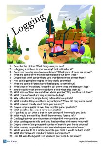 25 logging conversation questions
