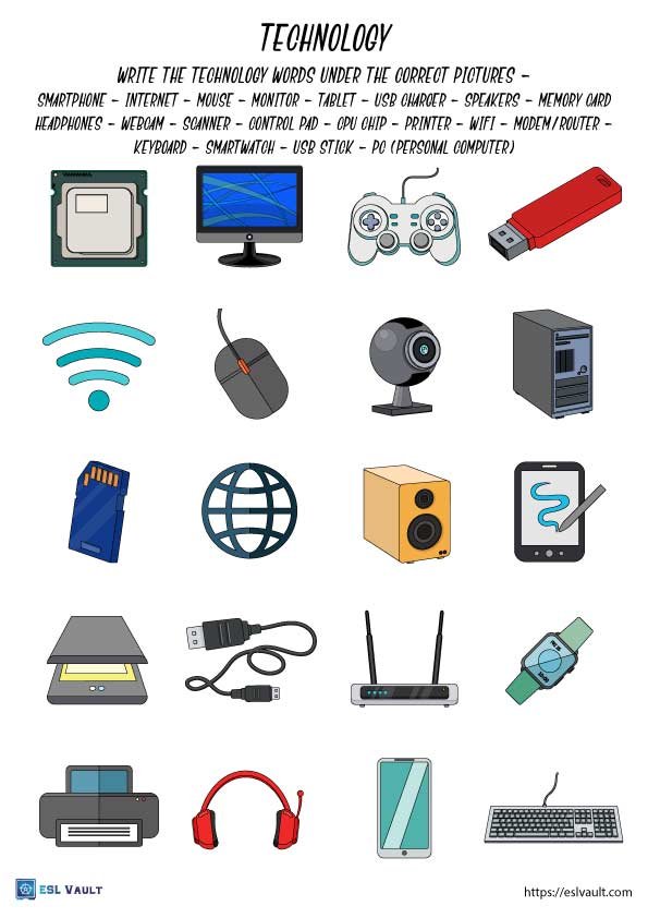 technology vocabulary matching