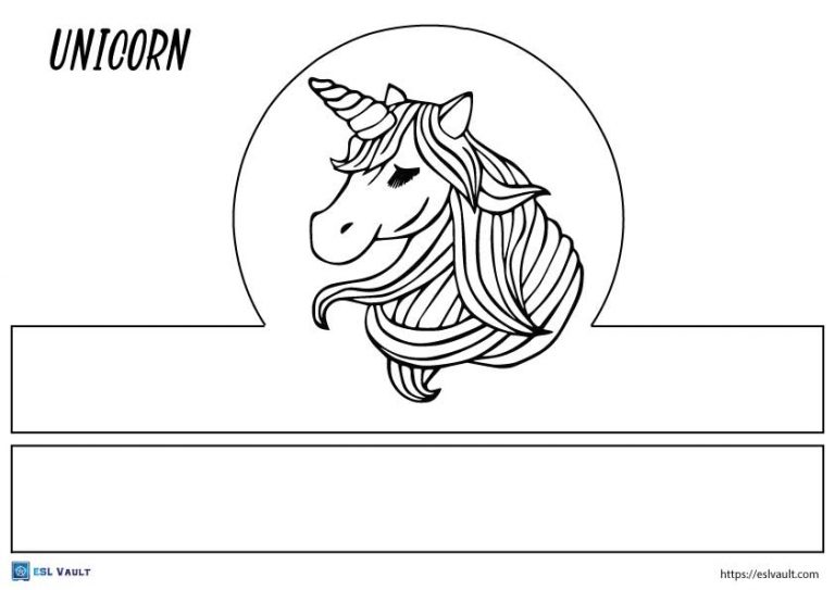 free printable headband unicorn