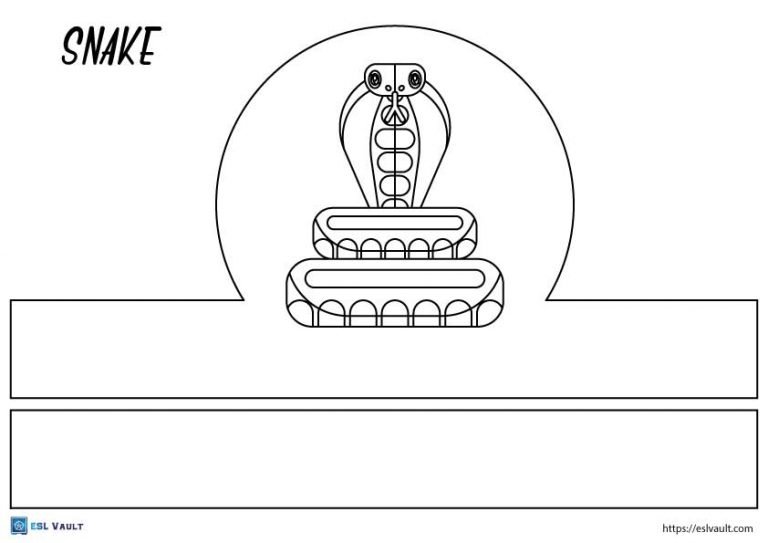 free printable headband snake