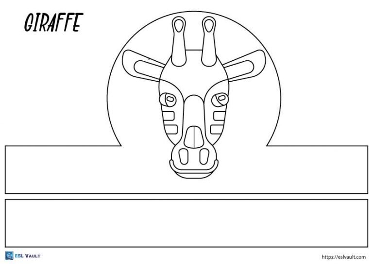 giraffe paper headband craft